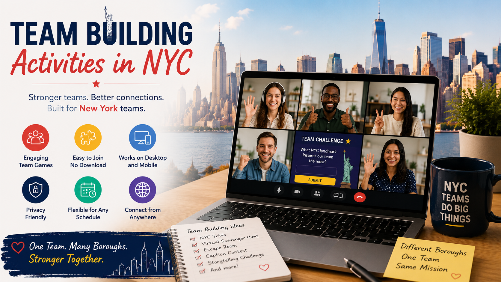Team Building Activities in NYC for Remote and Hybrid Teams